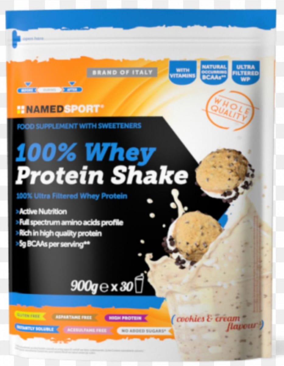 100% WHEY PROTEIN SHAKE COOKIES & CREAM 900 G - farmasorriso.com