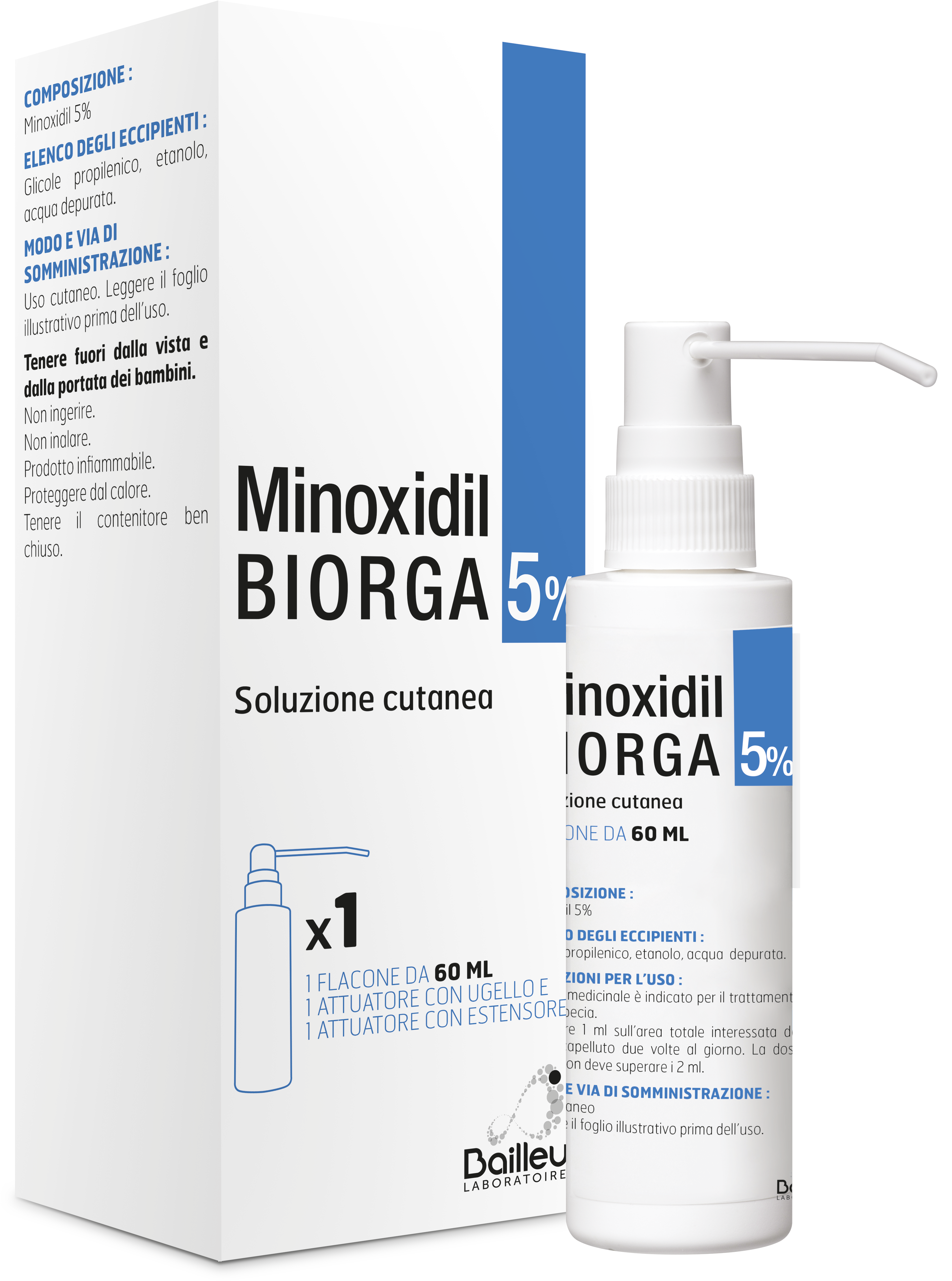 MINOXIDIL BIORGA*SOL CUT60ML5% - farmasorriso.com