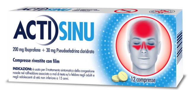 ACTISINU*12CPR 200MG+30MG - farmasorriso.com
