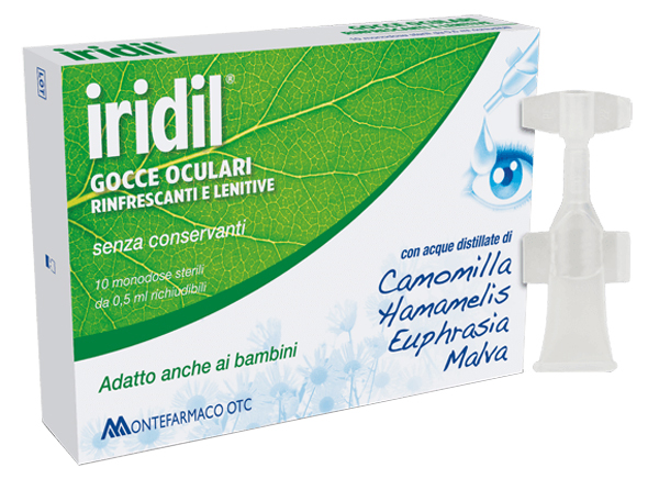 GOCCE OCULARI IRIDIL 10 AMPOLLE MONODOSE RICHIUDIBILI 0,5 ML - farmasorriso.com