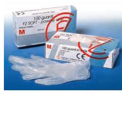 GUANTO IN VINILE SOFT MISURA GRANDE PER ESPLORAZIONI ESAMINAZIONI TERAPIA E LABORATORIO MASSIMO COMFORT ED ELEVATA SENSIBILITA' TATTILE 100 PEZZI - farmasorriso.com