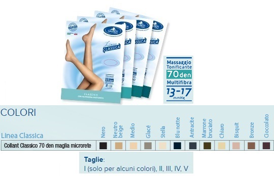 SAUBER COLLANT 70 DENARI MAGLIA MICRORETE CHIARO 4 LINEA CLASSICA - farmasorriso.com