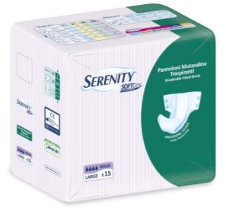 PANNOLONE PER INCONTINENZA A MUTANDINA SERENITY SOFTDRY MAXI LARGE 15 PEZZI - farmasorriso.com