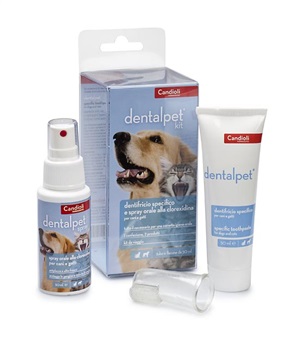 DENTALPET KIT DENTIFRICIO 50ML+SPRAY ORALE 50ML+1 DITALE - farmasorriso.com