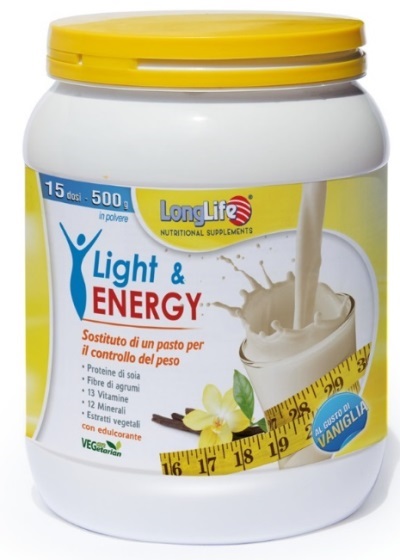 LONGLIFE LIGHT & ENERGY VANIGLIA 500 G - farmasorriso.com