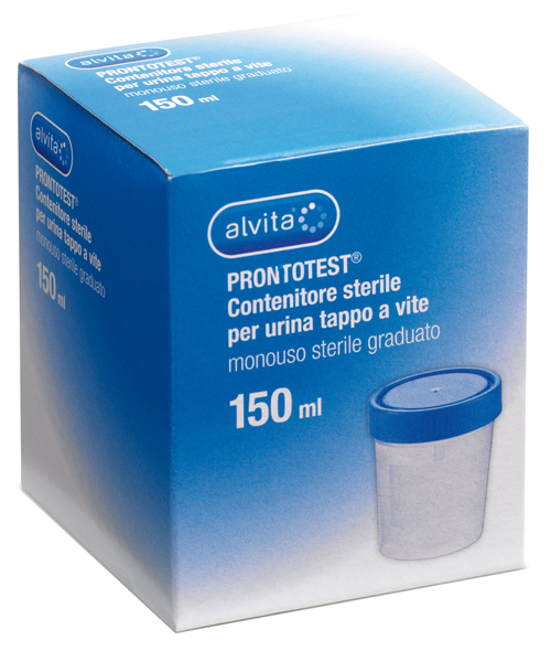 CONTENITORE PER URINA ALVITA PRONTOTEST GRADUATO CON TAPPO A VITE - farmasorriso.com