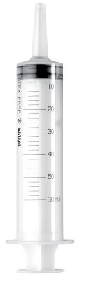SIRINGA STERILE MONOUSO 60ML CONO CATETERE CENTRALE INJ-LIGHT SENZA AGO 1 PEZZO - farmasorriso.com