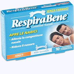 CEROTTO NASALE TRASPARENTE ADULTI RESPIRA BENE 10 PEZZI - farmasorriso.com