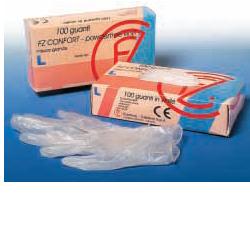 GUANTO IN VINILE CONFORT MISURA MEDIA ANTIADERENTE BIOCOMPATIBILE UTILIZZABILE ANCHE A CONTATTO CON SOSTANZE ALIMENTARI 100 PEZZI SENZA POLVERE - farmasorriso.com