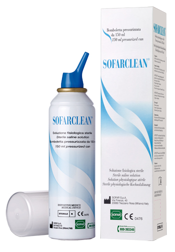 SOLUZIONE FISIOLOGICA SOFARCLEAN 150ML IN BOMBOLETTA PRESSURIZZATA - farmasorriso.com