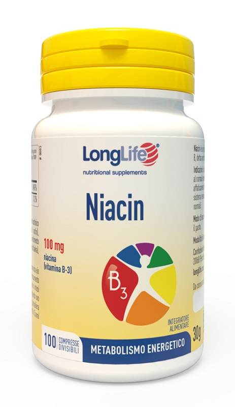 LONGLIFE NIACIN 100 MG 100 COMPRESSE DIVISIBILI - farmasorriso.com