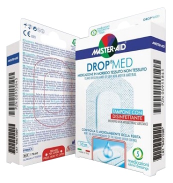 MEDICAZIONE COMPRESSA AUTOADESIVA DERMOATTIVA IPOALLERGENICA AERATA MASTER-AID DROP MED 7X5 5 PEZZI - farmasorriso.com