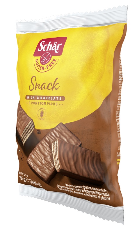 SCHAR SNACK CON CIOCCOLATO AL LATTE E NOCCIOLE 3 WAFER X 35 G - farmasorriso.com