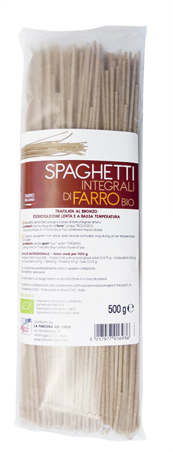 SPAGHETTI INTEGRALI DI FARRO BIO 500 G - farmasorriso.com