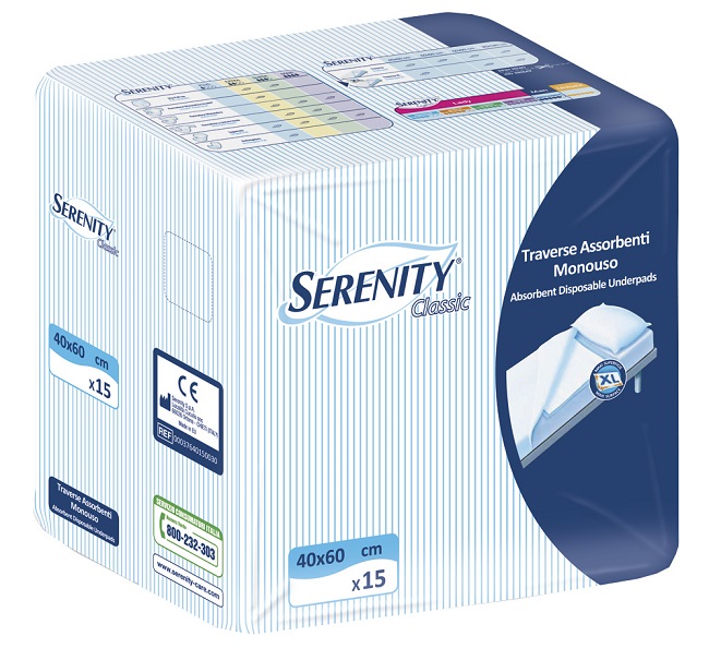 TRAVERSA SALVAMATERASSO SERENITYCLASSIC  XL MISURA 60X90CM 30 PEZZI - farmasorriso.com