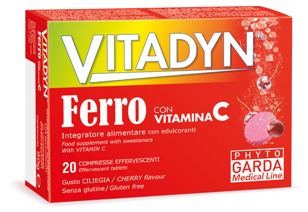 VITADYN FERRO + VITAMINA C 20 COMPRESSE EFFERVESCENTI - farmasorriso.com