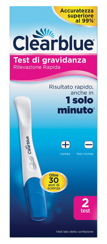 TEST DI GRAVIDANZA CLEARBLUE RILEVAZIONE RAPIDA 2 PEZZI - farmasorriso.com