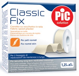 CEROTTO IN ROCCHETTO CLASSIC FIX WHITE 1,25X500 CM FUSTELLA - farmasorriso.com