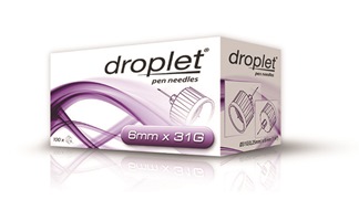 AGO PER PENNA DA INSULINA DROPLET GAUGE 31 6 MM 100 PEZZI - farmasorriso.com