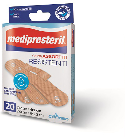 CEROTTO MEDIPRESTERIL RESISTENTI 4FORMATI ASSORTITI 20 PEZZI - farmasorriso.com