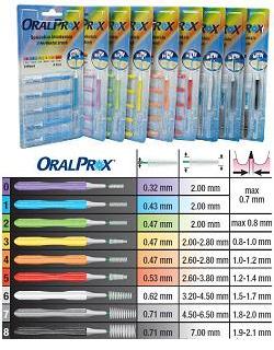 ORALPROX BLISTER DA 6 SPAZZOLINI INTERDENTALI MISURA 6 COLORE BIANCO - farmasorriso.com