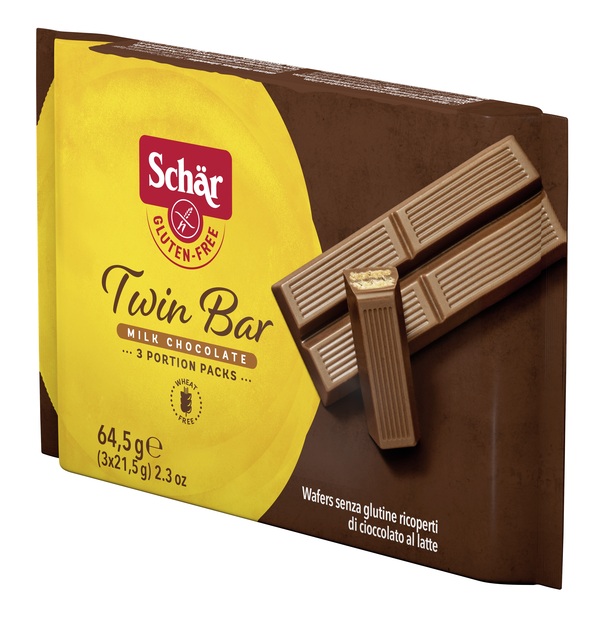 SCHAR TWIN BAR WAFERS RICOPERTI DI CIOCCOLATO AL LATTE 3 PEZZI DA 21,5 G - farmasorriso.com