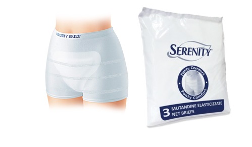 MUTANDINA A RETE PER INCONTINENZA SERENITY PANTY COMFORT XL 3 PEZZI - farmasorriso.com