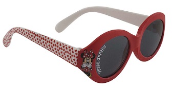 OCCHIALI DA SOLE INFANT GIRLS MINNIE ROSSO CON ASTINE CUORICINI - farmasorriso.com