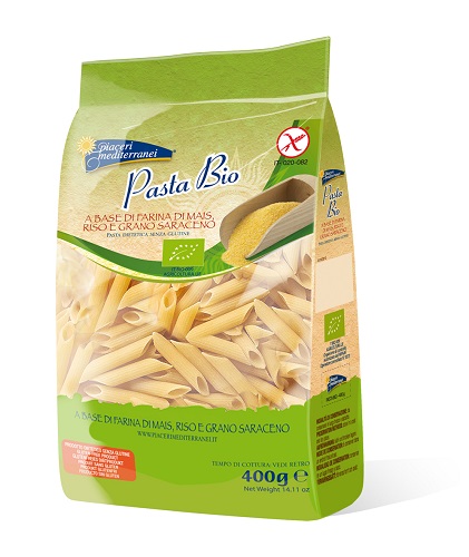 PIACERI MEDITERRANEI PENNE RIGATE BIO 400 G - farmasorriso.com
