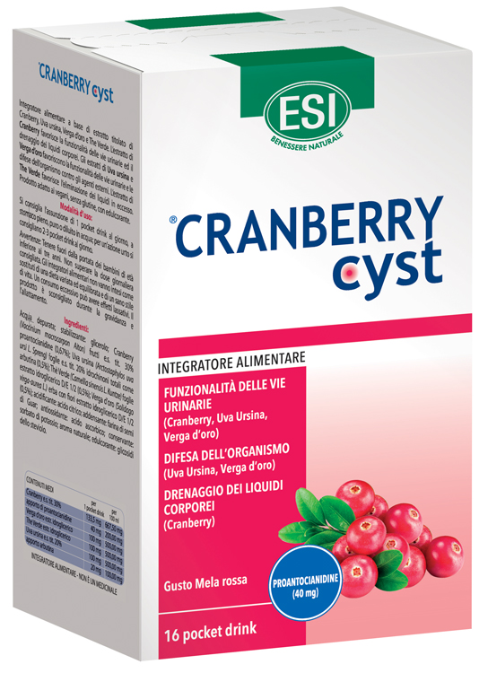 ESI CRANBERRY CYST POCKET DRINK 16 BUSTINE - farmasorriso.com
