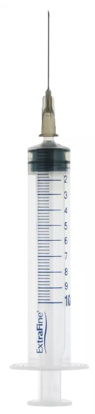 SIRINGA EXTRAFINE IPODERMICA 10 ML AGO 12 GAUGE 22 - farmasorriso.com