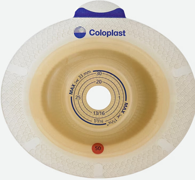 PLACCA PER UROSTOMIA SISTEMA A 2 PEZZI SENSURA XPRO CONVEX LIGHT FORO RITAGLIABILE 15-23MM FLANGIA 40MM 5 PEZZI - farmasorriso.com