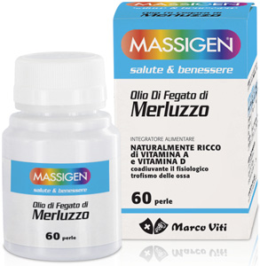 MASSIGEN OLIO DI FEGATO DI MERLUZZO 60 PERLE - farmasorriso.com