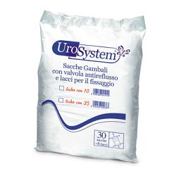 SACCA DI DRENAGGIO DA GAMBA PER INCONTINENZA UROSYSTEM TUBO 10 CM 30 PEZZI - farmasorriso.com