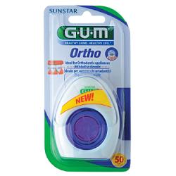 GUM ORTHO FLOSS FILO SPUGNOSO 50 PEZZI - farmasorriso.com