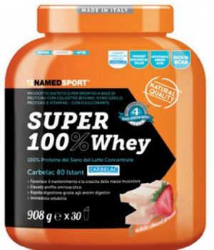 SUPER100% WHEY SMOOTH WHITE CHOCO/STRAWBERRY 908 G - farmasorriso.com