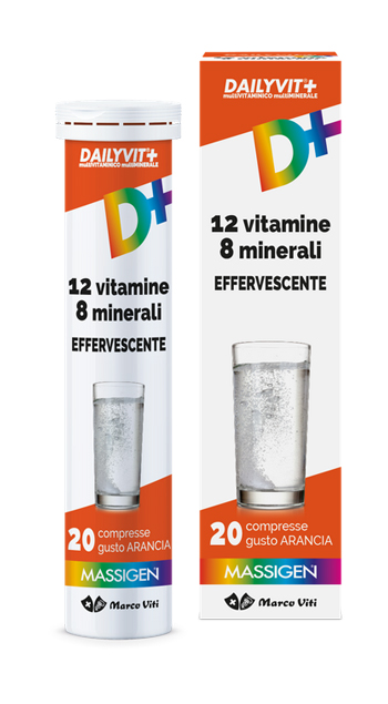MASSIGEN DAILYVIT 12 VITAMINE 8 MINERALI EFFERVESCENTE 20 COMPRESSE - farmasorriso.com