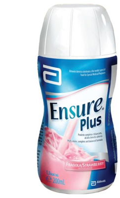 ENSURE PLUS FRAGOLA 4 BOTTIGLE DA 200 ML - farmasorriso.com