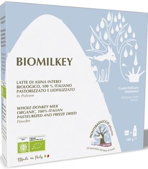 BIOMILKEY LATTE DI ASINA PASTORIZZATO E LIOFILIZZATO BIOLOGICO 100% ITALIANO 100 G - farmasorriso.com