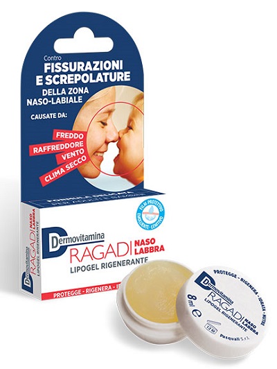 DERMOVITAMINA RAGADI NASO E LABBRA LIPOGEL RIGENERANTE 8 ML - farmasorriso.com