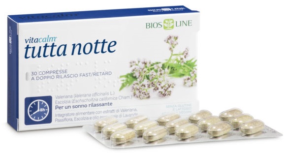 VITACALM TUTTA NOTTE FAST/RETARD 30 COMPRESSE - farmasorriso.com