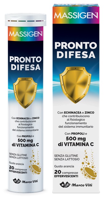 MASSIGEN PRONTO DIFESA 20 COMPRESSE EFFERVESCENTI - farmasorriso.com