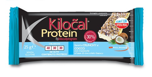KILOCAL PROTEIN BARRETTA CIOCCOLATO BIANCO COCCO 25 G - farmasorriso.com