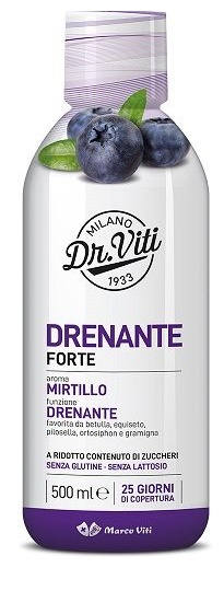 DR VITI DRENANTE FORTE MIRTILLO 500 ML SENZA ZUCCHERI - farmasorriso.com
