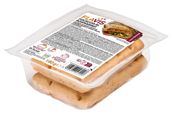 FLAVIS FOCACCIA ROSMARINO 2 PEZZI DA 90 G - farmasorriso.com