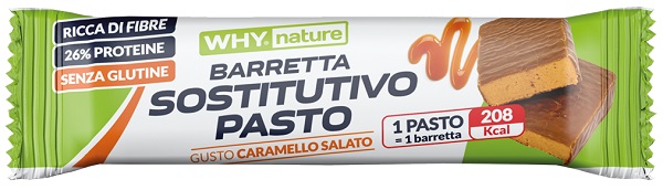 WHYNATURE BARRETTA SOSTITUTIVO PASTO CARAMELLO SALATO 60 G - farmasorriso.com