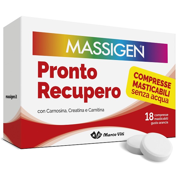 MASSIGEN PRONTO RECUPERO 18 COMPRESSE MASTICABILI - farmasorriso.com