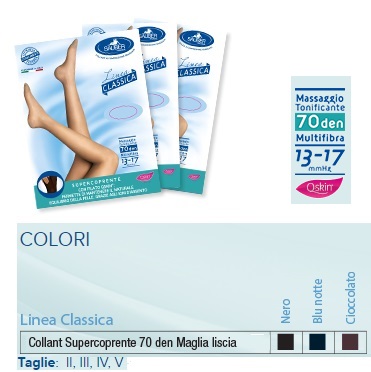 SAUBER COLLANT 70 DENARI SUPER COPRENTE MAGLIA LISCIA CIOCCOLATO 4 LINEA CLASSICA - farmasorriso.com