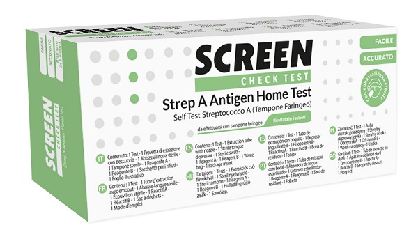 STREP A ANTIGEN HOME TEST DETERMINAZIONE QUALITATIVA ANTIGENI STREPTOCOCCO A DA TAMPONE FARINGEO 2 PEZZI - farmasorriso.com