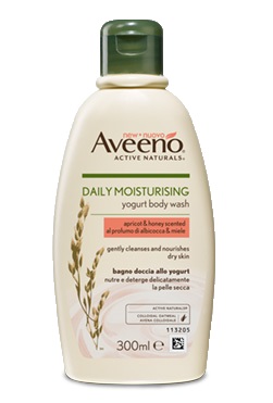 AVEENO BAGNO DOCCIA YOGURT ALBICOCCA & MIELE 300 ML - farmasorriso.com